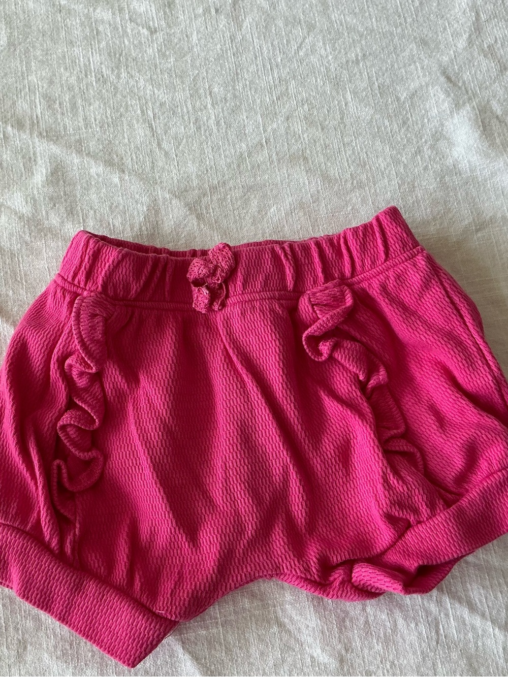 Olive & Rain Hot Pink Knit Bubble Shorts